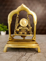 Brass Swing Ganesha Idol – 7.5 Inch | Traditional Hanging Brass Ganesh