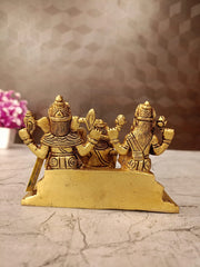 Brass Lakshmi Kuberar Ganesha with Tortoise Idol – 3.5 Inch | Wealth, Prosperity & Divine Pooja Décor