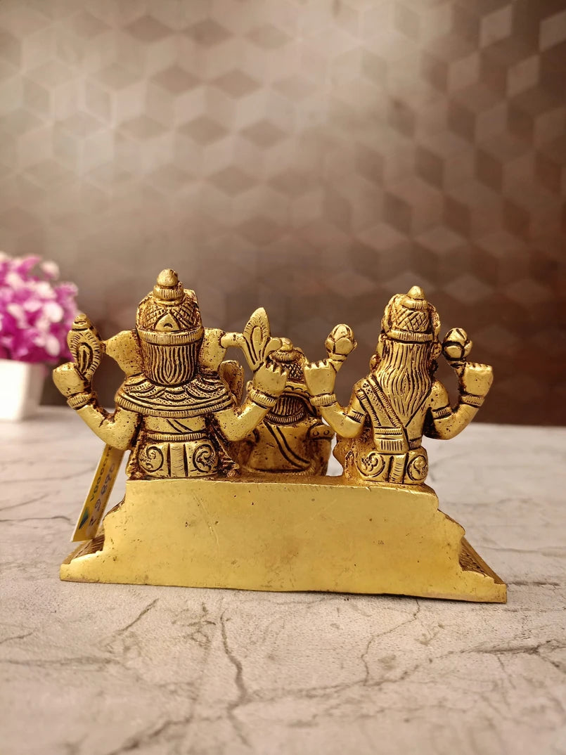 Brass Lakshmi Kuberar Ganesha with Tortoise Idol – 3.5 Inch | Wealth, Prosperity & Divine Pooja Décor
