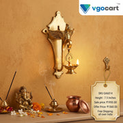Brass Parrot Bracket Wall Mount – 7.5 Inch | Traditional Parrot Wall Décor | Antique Brass Bird Wall Hanging for Home & Pooja Decor