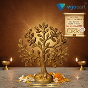 Brass Kalpavriksha Tree – 5.5 Inch | Sacred Wish-Fulfilling Tree Brass Showpiece | Traditional Indian Spiritual & Home Decor