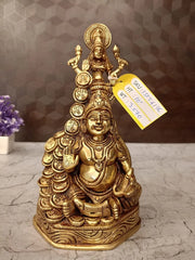 Brass Lakshmi Kuber Statue for Pooja | Lakshmi Kubera Brass Idol for Wealth, Prosperity & Home Decor
