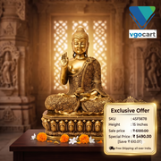 Brass Fine Art Buddha Idol – Premium Buddha Statue for Peaceful Home, Meditation & Luxury Décor