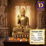 Brass Fine Art Buddha Idol – Premium Buddha Statue for Peaceful Home, Meditation & Luxury Décor