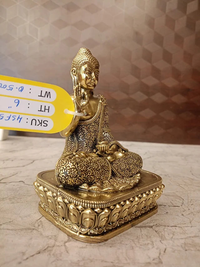 Brass Fine Art Buddha Idol – Premium Buddha Statue for Peaceful Home, Meditation & Luxury Décor