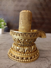 Brass 1008 Shivalingam Idol 5 Inch | Fine Art Lord Shiva Lingam Murti | Pooja Room, Home Temple & Spiritual Decor