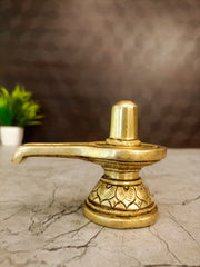 Brass Shiva Lingam Idol 3 Inch | Plain Lord Shiva Lingam Murti | Brass Pooja Idol for Home Temple, Pooja Room & Spiritual Decor