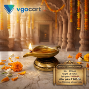 Brass Leaf Diya (1.5 Inch) | Handcrafted Pure Brass Mini Oil Lamp for Home Temple & Festive Decor