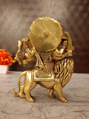Brass Durga Amman Idol – 7 Inch | Traditional Goddess Durga Statue for Pooja Room & Home Décor