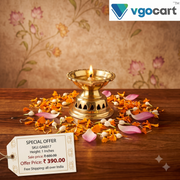 1″ Brass Lotus Diya | Mini Handcrafted Brass Oil Lamp for Pooja, Festive Decor & Spiritual Gifting