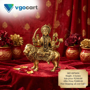 Brass Fine Art Durgai Amman Idol – 4 Inch | Elegant Durga Amman Statue for Pooja, Home & Spiritual Décor