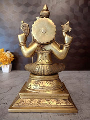 Brass Kamatchi Amman Idol – 10 Inch | Traditional Goddess Kamakshi Statue for Pooja Room & Home Temple