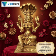 Brass Karumari Amman Idol – 11 Inch | Traditional Karumariamman Goddess Statue for Pooja Room & Home Temple