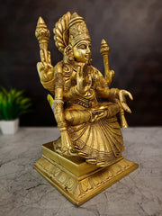 Brass Padmavathi Thayar Idol – 12.5 Inch | Traditional Goddess Padmavati Statue for Pooja Room & Home Temple