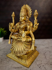 Brass Padmavathi Thayar Idol – 12.5 Inch | Traditional Goddess Padmavati Statue for Pooja Room & Home Temple