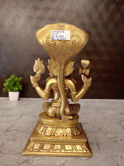 Brass Karumari Amman Idol – 11 Inch | Traditional Karumariamman Goddess Statue for Pooja Room & Home Temple