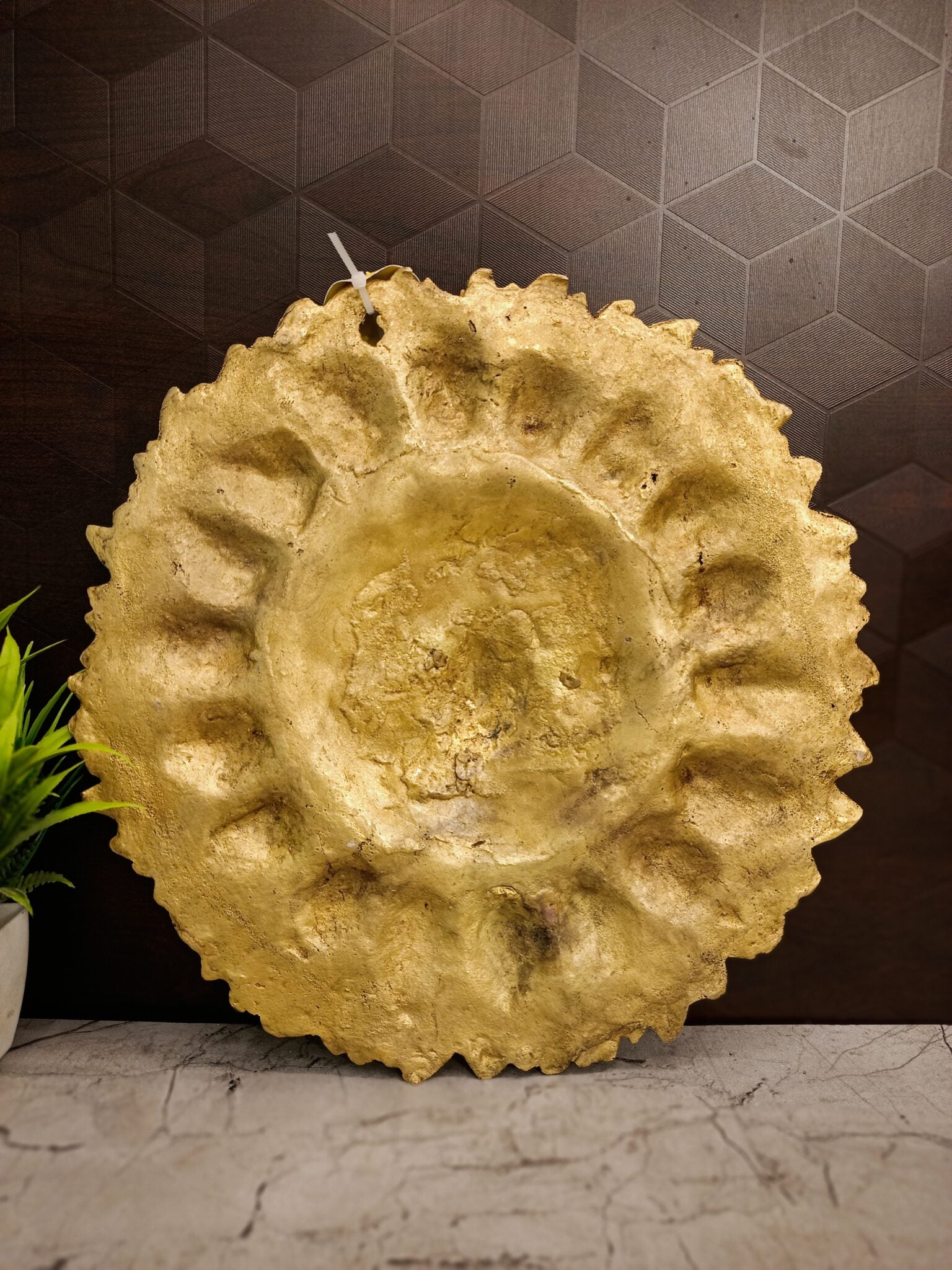 11.5″ Brass Sun Face Wall Mount | Surya Dev Wall Hanging for Home, Entrance & Vastu Décor