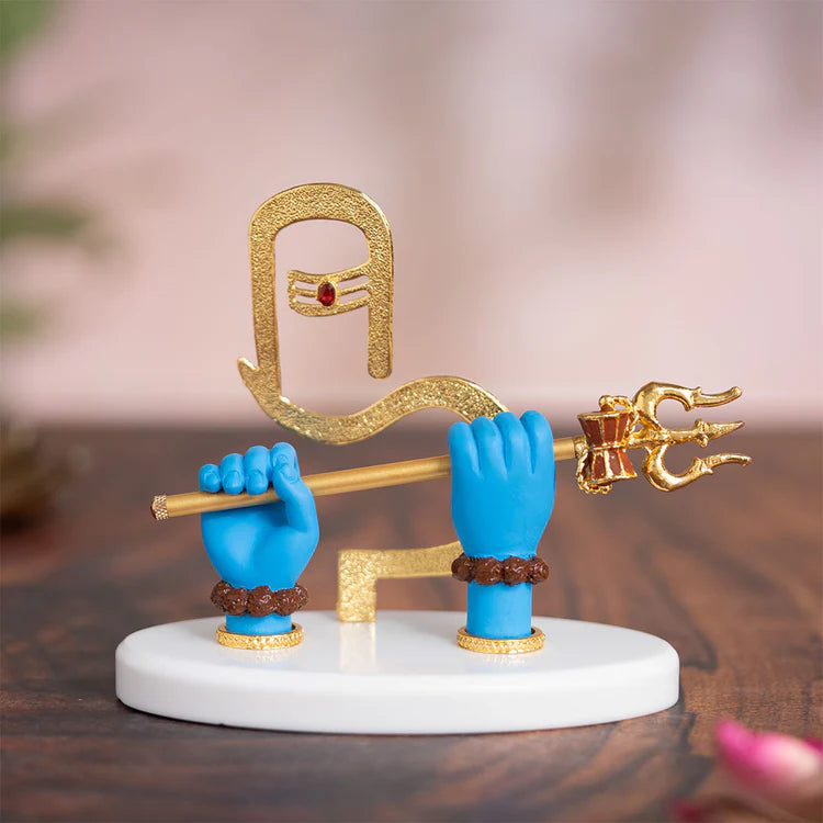 Shivji Divine Hands Car Dashboard Idol - Gold Plated