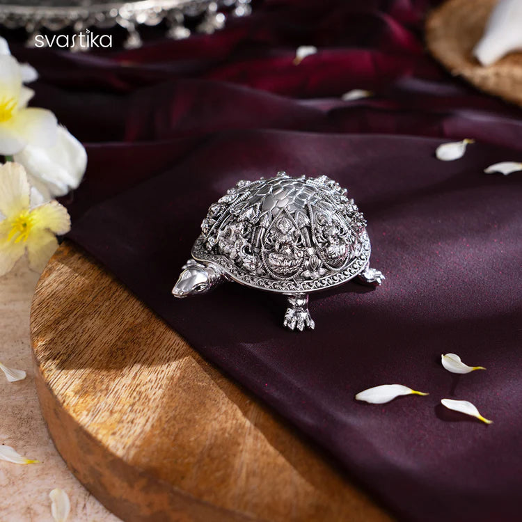 Ashtalakshmi Tortoise Idol - Silver Plated