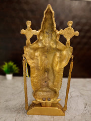 Antique Brass Lord Venkateswara with Goddess Lakshmi Idol | Premium Tirupati Balaji Brass Statue | 19.5 Inch Temple Finish Pooja & Home Decor