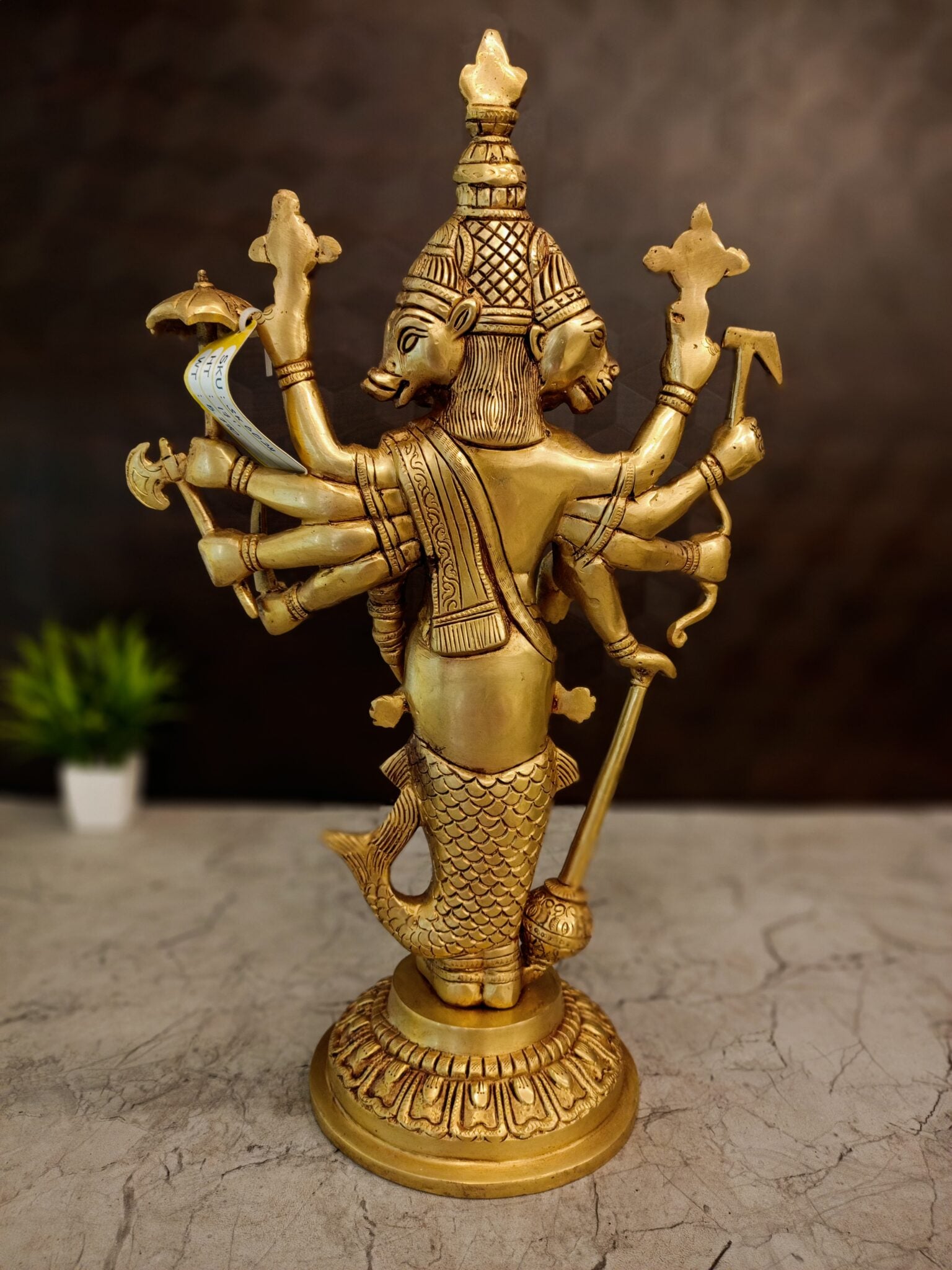 Brass Dasavatharam Statue 17 Inch | Lord Vishnu Dashavatara Idol | Traditional Hindu God Sculpture for Pooja Room & Home Temple