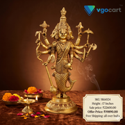Brass Dasavatharam Statue 17 Inch | Lord Vishnu Dashavatara Idol | Traditional Hindu God Sculpture for Pooja Room & Home Temple