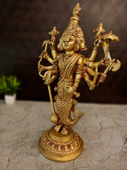 Brass Dasavatharam Statue 17 Inch | Lord Vishnu Dashavatara Idol | Traditional Hindu God Sculpture for Pooja Room & Home Temple