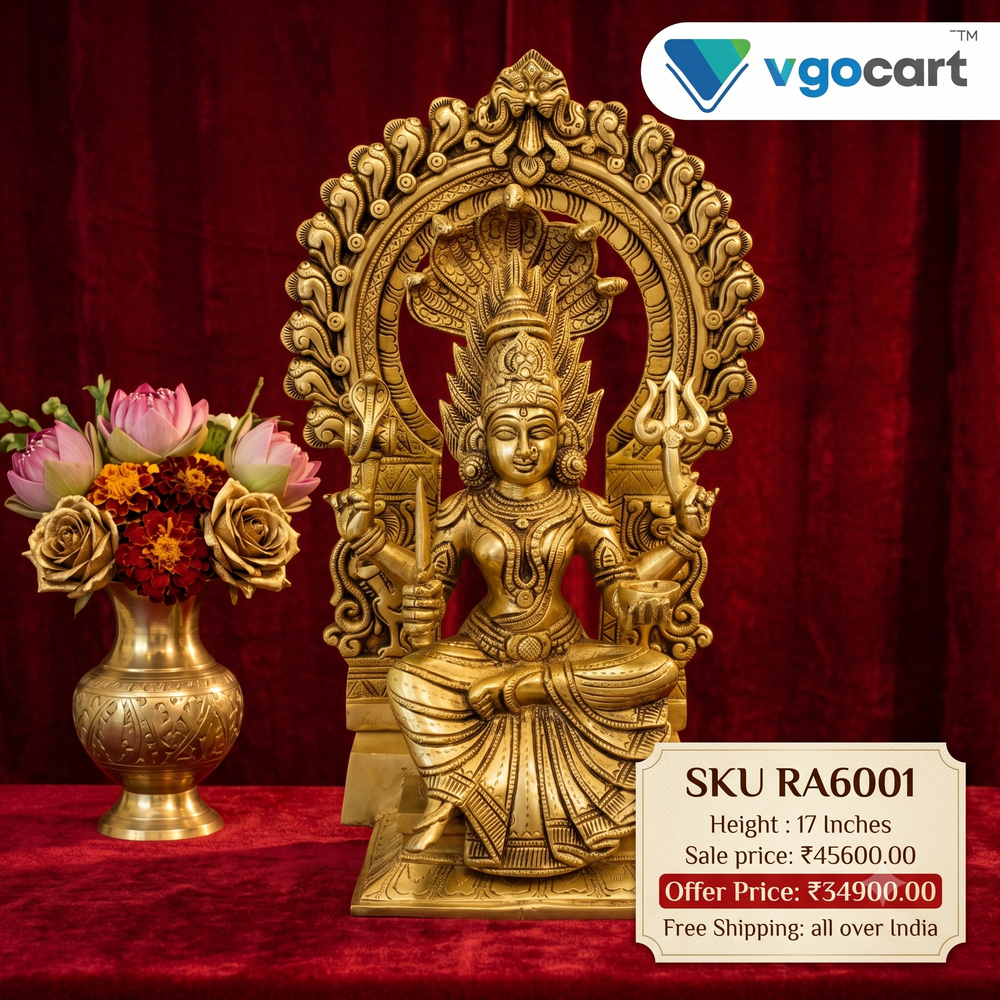 Premium Brass Seated Goddess Karumarri Amman