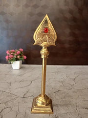 Brass Murugan Vel Idol – 8.5 Inch Lord Murugan Vel | Traditional Brass Vel for Pooja Room & Home Decor