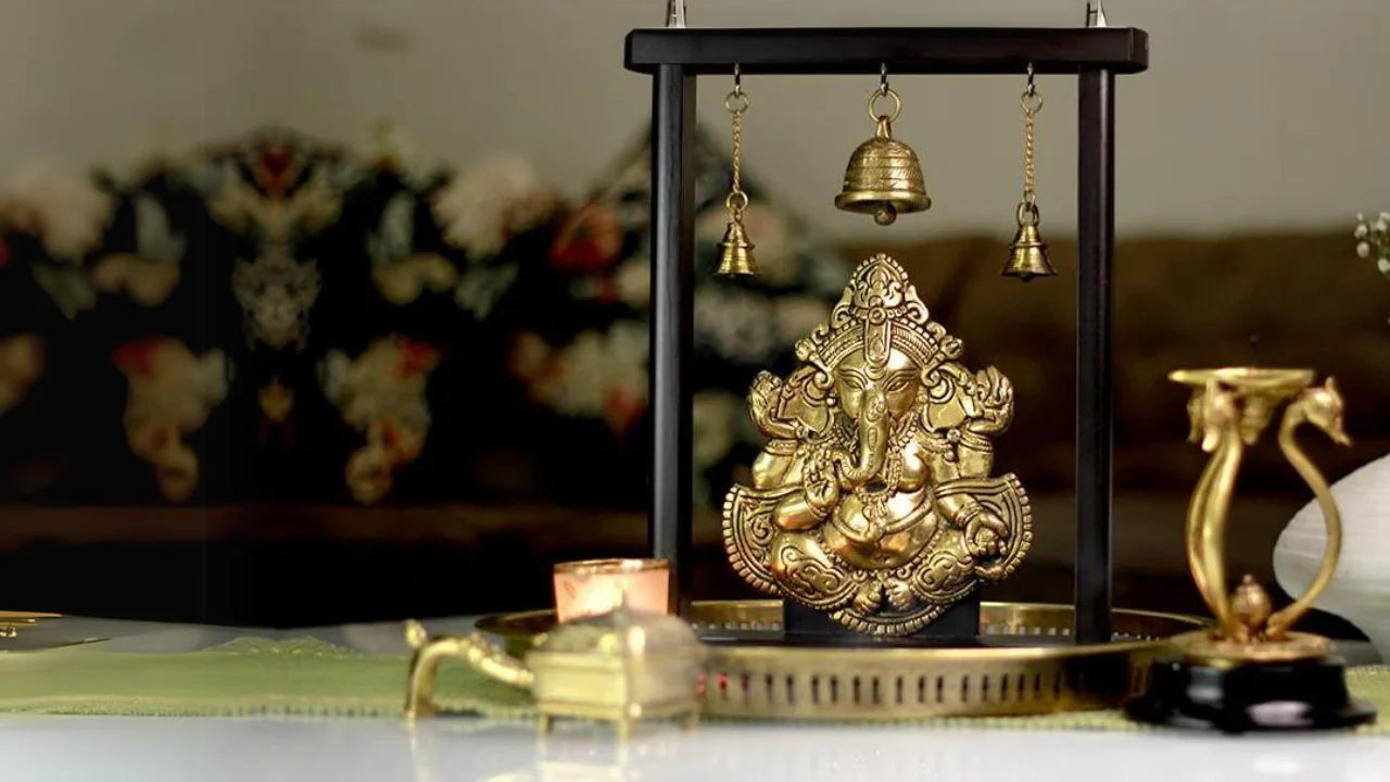 Traditional Indian brass craftsmanship